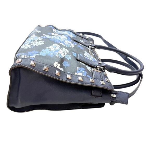 Michael Kors Dillon Satchel in Navy Blue Floral - Picture 4 of 13
